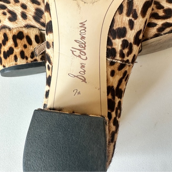 Sam Edelman Leopard Print Heels - Size 7.5 - Picture 6 of 9